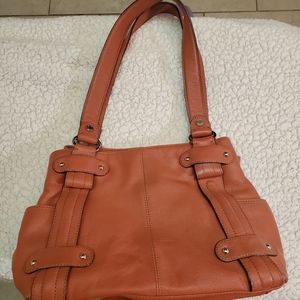 Like New Tignanello Leather Purse - Rust Orange Color